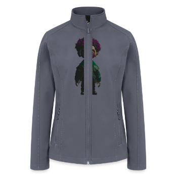 Creepy Boy Doll - Women’s Soft Shell Jacket - gray - Front