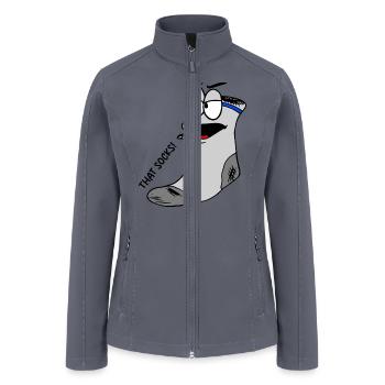 Funny Socks Shirt Funny Picture - Women’s Soft Shell Jacket - gray - Front