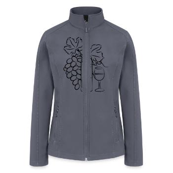 Grapes & Wine - Women’s Soft Shell Jacket - gray - Front