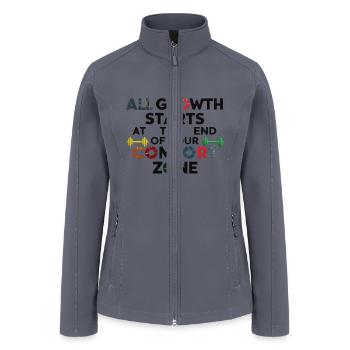 All Growth Starts At The End Of Your Comfort Zone - Women’s Soft Shell Jacket - gray - Front