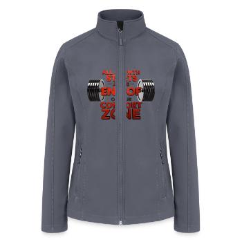 All Growth Starts At The End Of Your Comfort Zone - Women’s Soft Shell Jacket - gray - Front