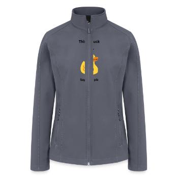 This is duck - Women’s Soft Shell Jacket - gray - Front
