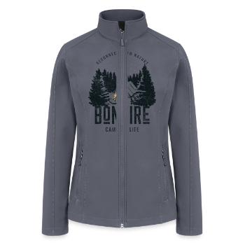 Camping Bonfire - Women’s Soft Shell Jacket - gray - Front