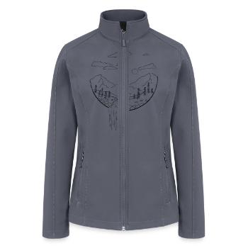 Landscape in Geometric shape - Women’s Soft Shell Jacket - gray - Front