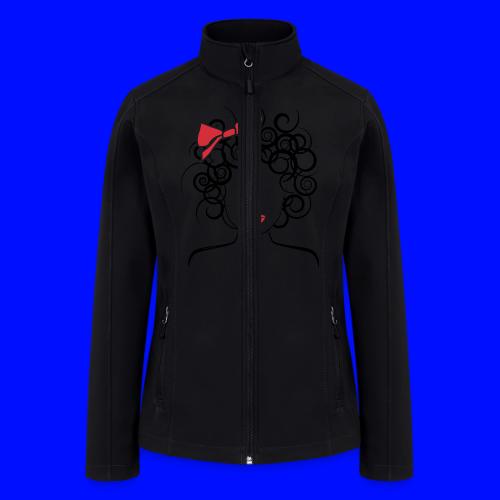 Curly Girl with Red Bow - Women’s Soft Shell Jacket