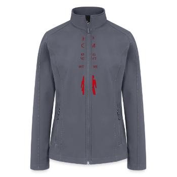 Keep calm I like knowing you cant cum without me - Women’s Soft Shell Jacket - gray - Front