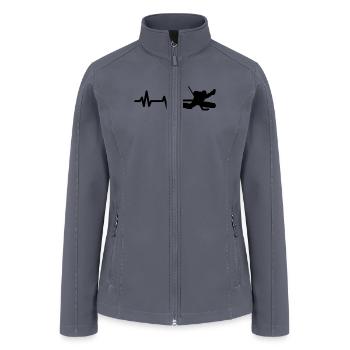 Hockey Goalie Heartbeat Ice Hockey Goalie - Women’s Soft Shell Jacket - gray - Front