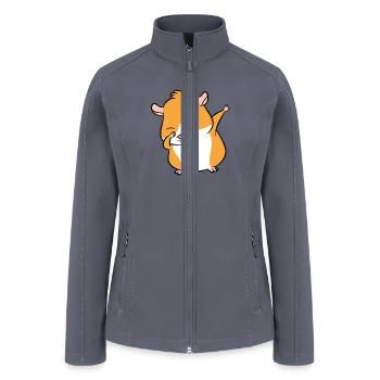 Dabbing Guinea Pig Kids Guinea Pig Dab - Women’s Soft Shell Jacket - gray - Front