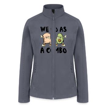 Siblings Avocado Toast Combo Big Sister Brother - Women’s Soft Shell Jacket - gray - Front