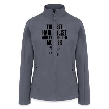 Hairstylist Mom - Women’s Soft Shell Jacket - gray - Front