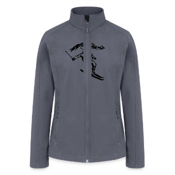 Skiers in the mountains - Ski - Winter sports - Women’s Soft Shell Jacket - gray - Front