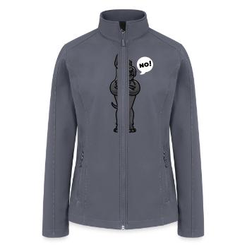 Stubborn Giant Schnauzer - Women’s Soft Shell Jacket - gray - Front