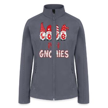 Funny Love Pre-K Gnomies Gnome Teacher Valentines - Women’s Soft Shell Jacket - gray - Front