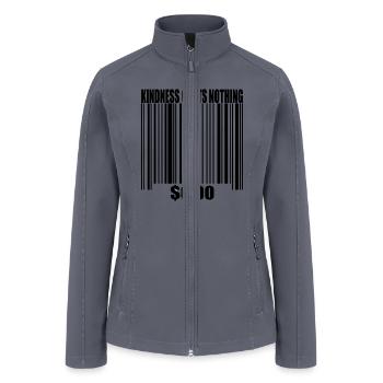 Kindness costs nothing - Women’s Soft Shell Jacket - gray - Front