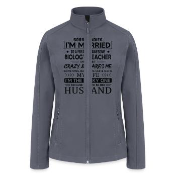 Biology Teacher Saying For Husband - Women’s Soft Shell Jacket - gray - Front