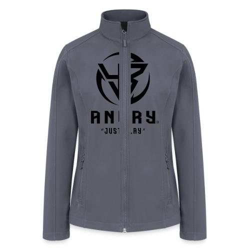 YBAngry Badge of Peace White Just Play - Women’s Soft Shell Jacket