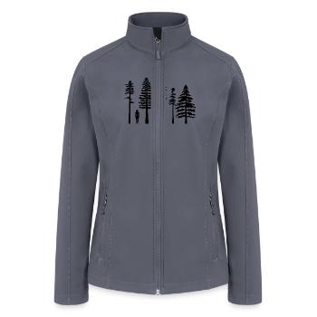 Pine Tree Hiking Black - Women’s Soft Shell Jacket - gray - Front