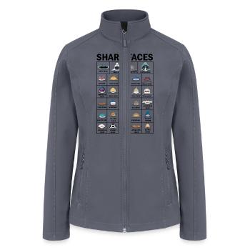 Shark Faces Shark Face Identification - Women’s Soft Shell Jacket - gray - Front