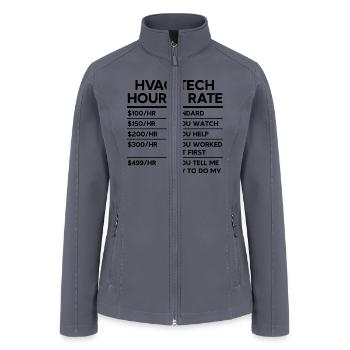 Hvac Tech Hourly Rate - Women’s Soft Shell Jacket - gray - Front