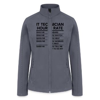 It Technician Hourly Rate - Women’s Soft Shell Jacket - gray - Front