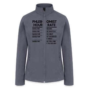 Phlebotomist Hourly Rate - Women’s Soft Shell Jacket - gray - Front