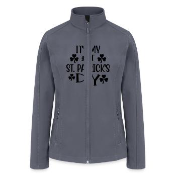 It s My 1st St Patrick s Day - Women’s Soft Shell Jacket - gray - Front