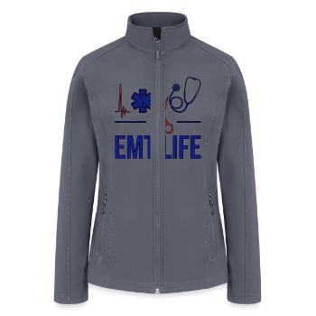 EMT Life Emergency Medical Technician - Women’s Soft Shell Jacket - gray - Front