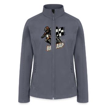 Dirt Bike Race Motorsport Motorbike - Women’s Soft Shell Jacket - gray - Front