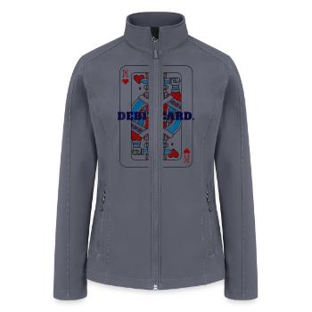 DEBIT CARD King of Hearts Playing Card T Shirt - Women’s Soft Shell Jacket - gray - Front