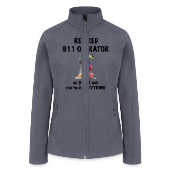 Retired 911 Operator Vacation Tropical Cocktail - Women’s Soft Shell Jacket - gray - Front
