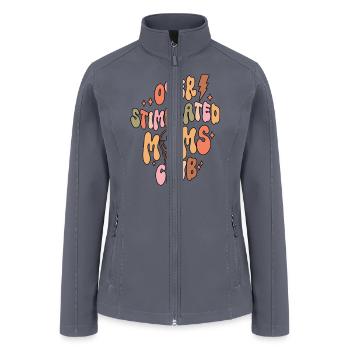 Overstimulated Moms Club Mother's Day - Women’s Soft Shell Jacket - gray - Front
