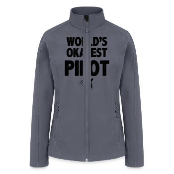 World s Okayest Pilot - Women’s Soft Shell Jacket - gray - Front