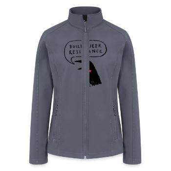 Build Queer Resistance - Women’s Soft Shell Jacket - gray - Front