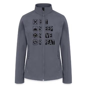 Eat Sleep Rave Repeat - Women’s Soft Shell Jacket - gray - Front