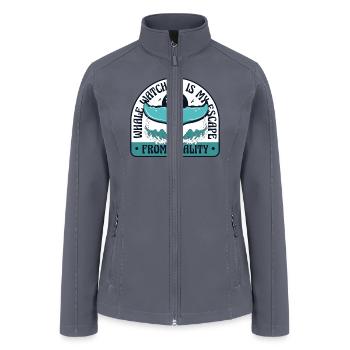 Is My Escape From Reality Blue Beluga Cetacea - Women’s Soft Shell Jacket - gray - Front