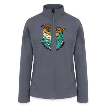 Whale Watching Is Always Breach-Taking Whale - Women’s Soft Shell Jacket - gray - Front
