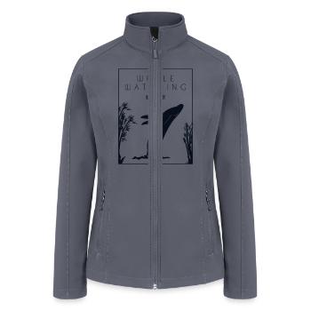 Whale Watching Chinese Hanzi Cetacea Cachalot - Women’s Soft Shell Jacket - gray - Front