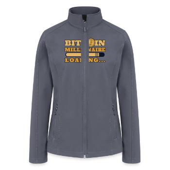 Bitcoin Millionaire Loading Crypto Cryptocurrency - Women’s Soft Shell Jacket - gray - Front