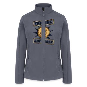 Trading Ain't Easy Crypto Cryptocurrency - Women’s Soft Shell Jacket - gray - Front