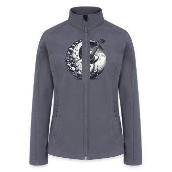 Retro Style Guitar for Guitarists - Women’s Soft Shell Jacket - gray - Front