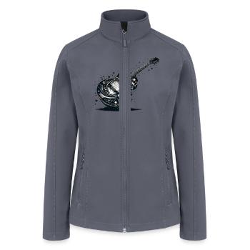 Retro Style Guitar for Guitarists - Women’s Soft Shell Jacket - gray - Front