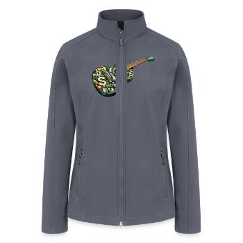 Retro Style Guitar for Guitarists - Women’s Soft Shell Jacket - gray - Front