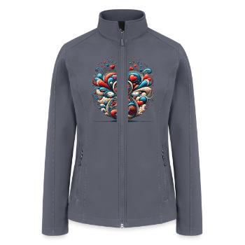 Retro Style Guitar for Guitarists - Women’s Soft Shell Jacket - gray - Front