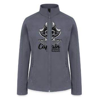 Captain Dad Beard Captain Boot Sailing Sailing - Women’s Soft Shell Jacket - gray - Front