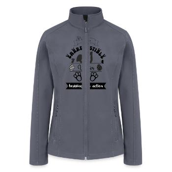 Earresistible Waiter Easter Hopping into Action - Women’s Soft Shell Jacket - gray - Front
