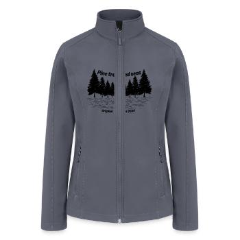 Pine trees and seas - Women’s Soft Shell Jacket - gray - Front
