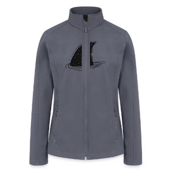 Great White Shark - Ocean Shark - Shark Lover - Women’s Soft Shell Jacket - gray - Front