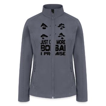 Just One More Bonsai I Promise Bonsai Bunsais - Women’s Soft Shell Jacket - gray - Front