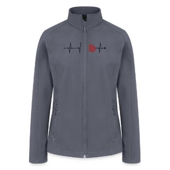 Bread Baking Heartbeat Bread Maker Bread Dough - Women’s Soft Shell Jacket - gray - Front