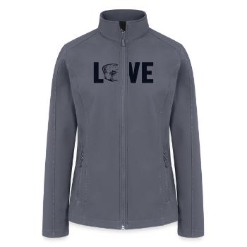 Love Bread Dough Bread Maker Bread Queen Lover - Women’s Soft Shell Jacket - gray - Front